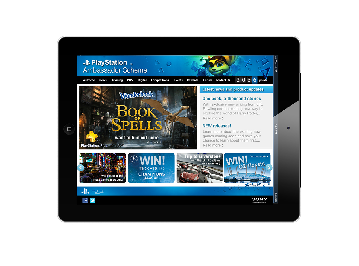 sony playstation Website Design Sony Website Design Incentive Microsite