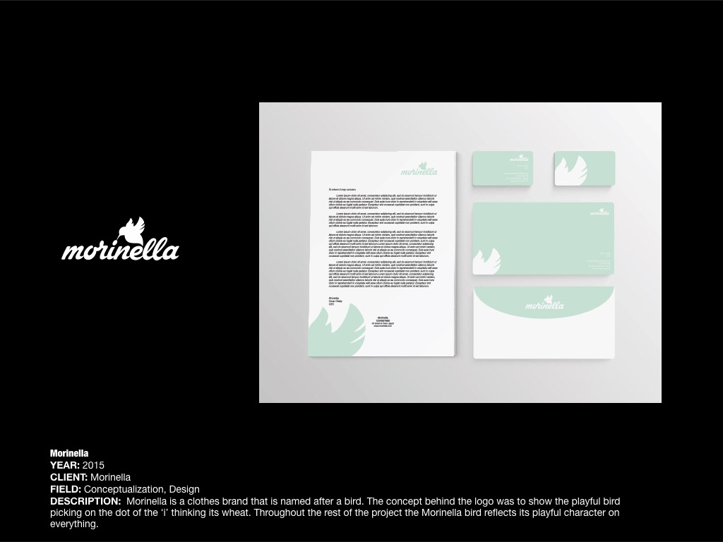morinella bird branding  Fashion  design CI packages logo