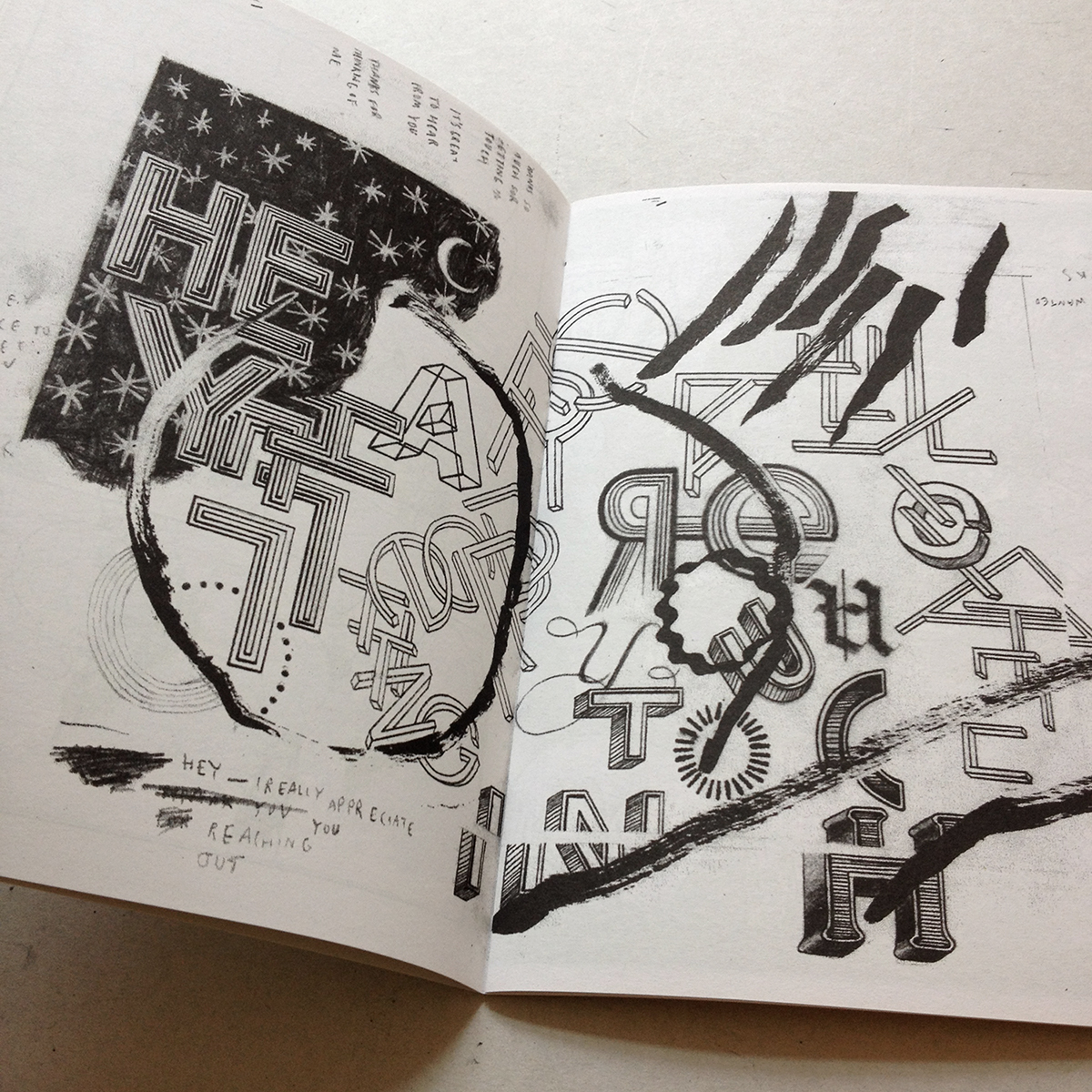 Zine  Booklet risograph bw adelaide berlin NY Collaboration line drawing ILLUSTRATION 