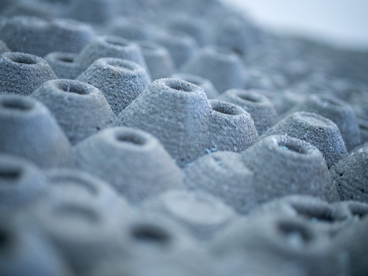 concrete casting parametric design Form experiments sculpture texture Rhino Digital Craft Lab cnc fabrication