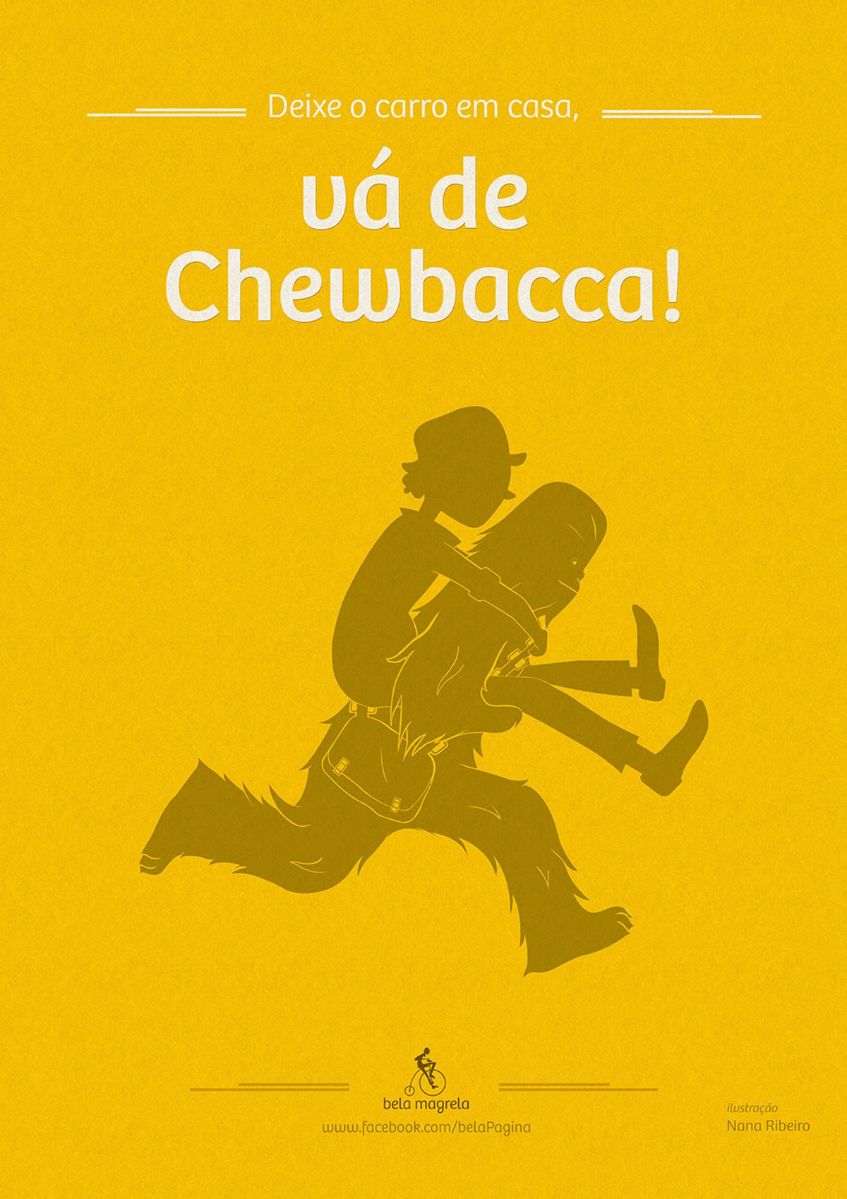 ILLUSTRATION  Chewbacca chewie star wars poster