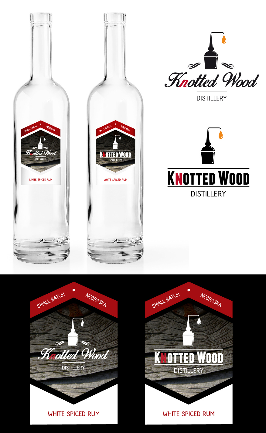 Rum Alcoholics Label logo distillery