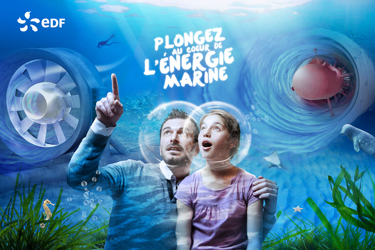 énergie marine energy marémotrice water eau sea hydrolienne Turbine bretagne bubble