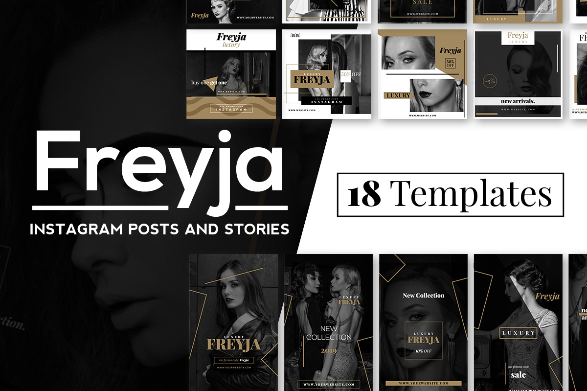 instagram Fashion  luxury Original templates Stories branding  Promotional