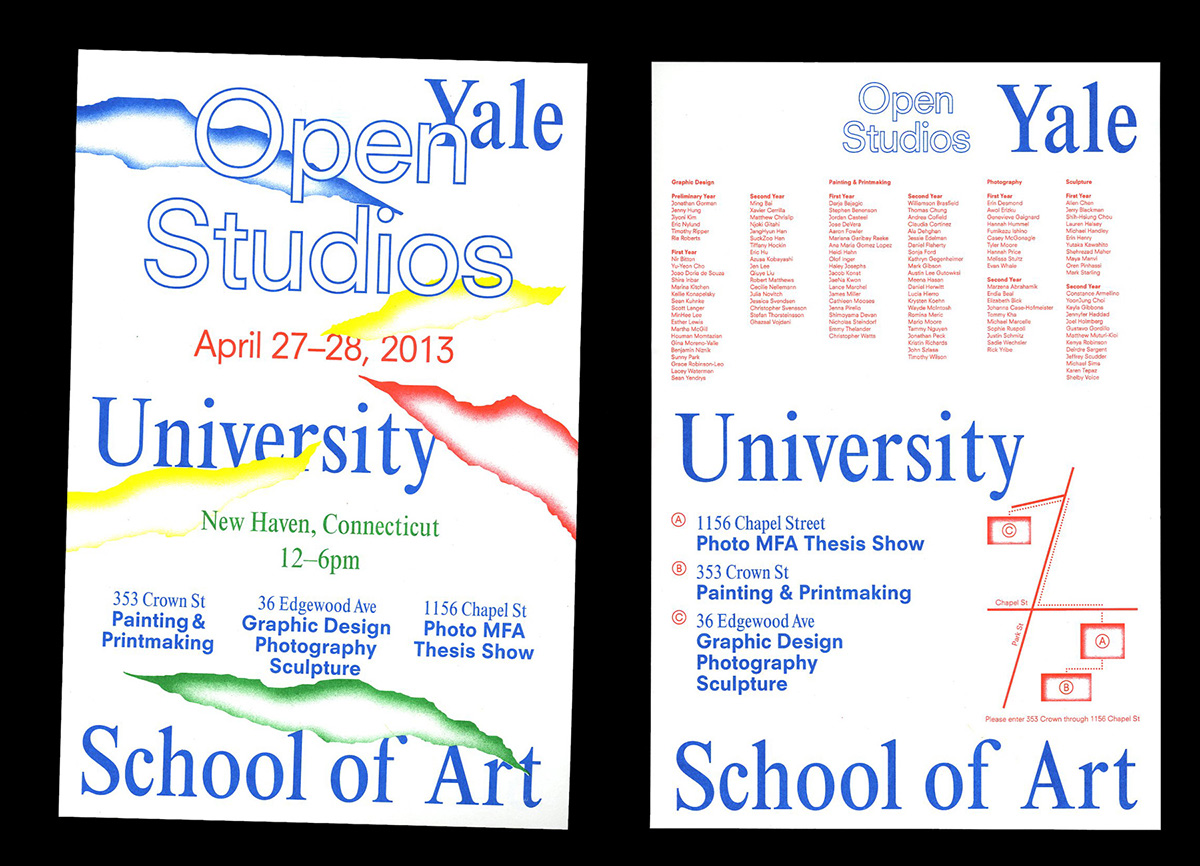 Open Studios yale risography Riso Poster Design