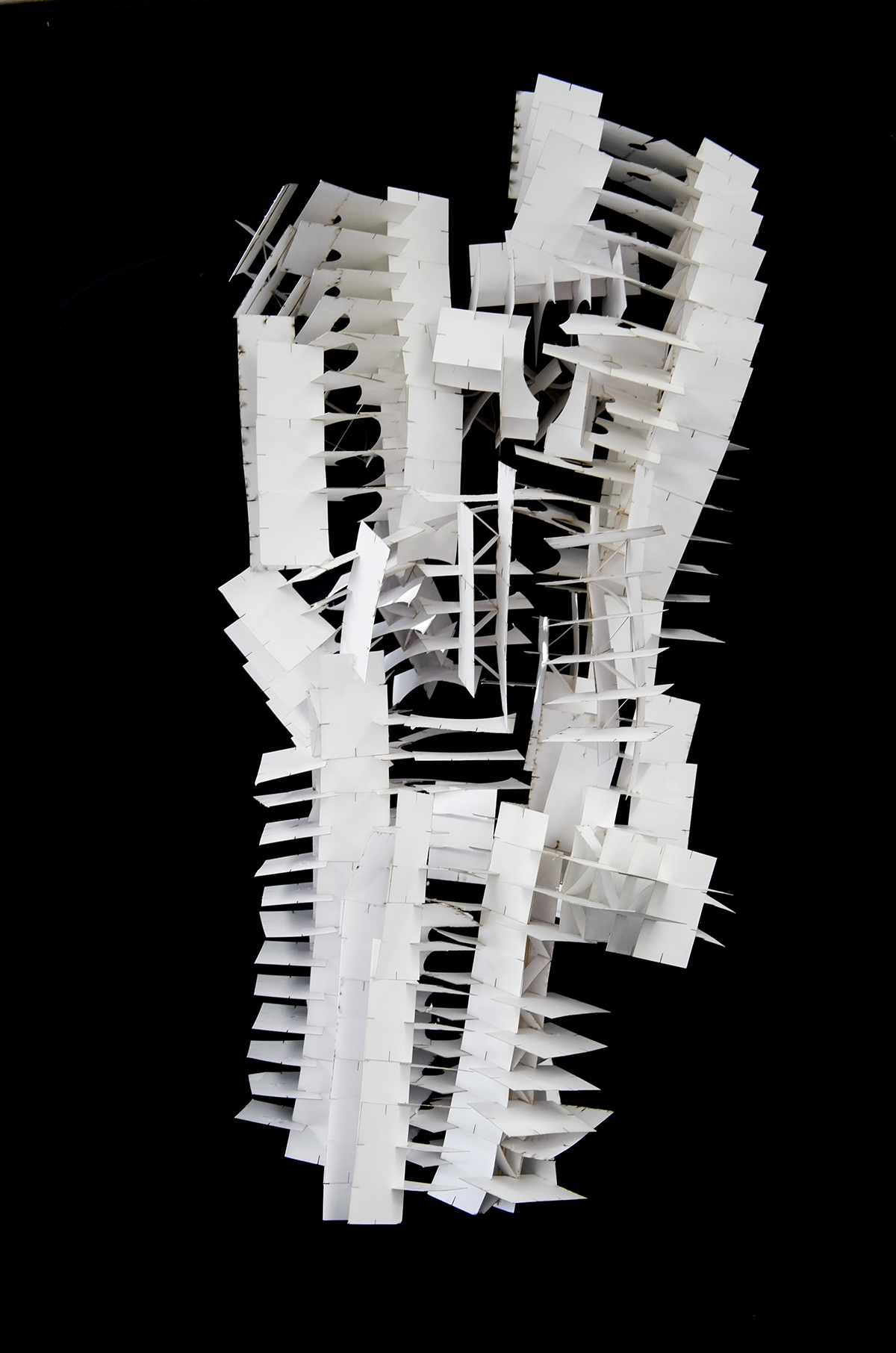 Bristol sculpture Space  dancer sequence fine art paper sculpture Gareth Jones tape art personal space