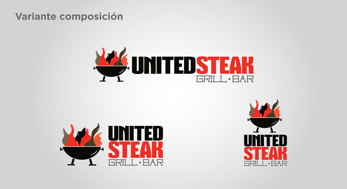 united  steak  carne  ramdom  branding  logo monterrey