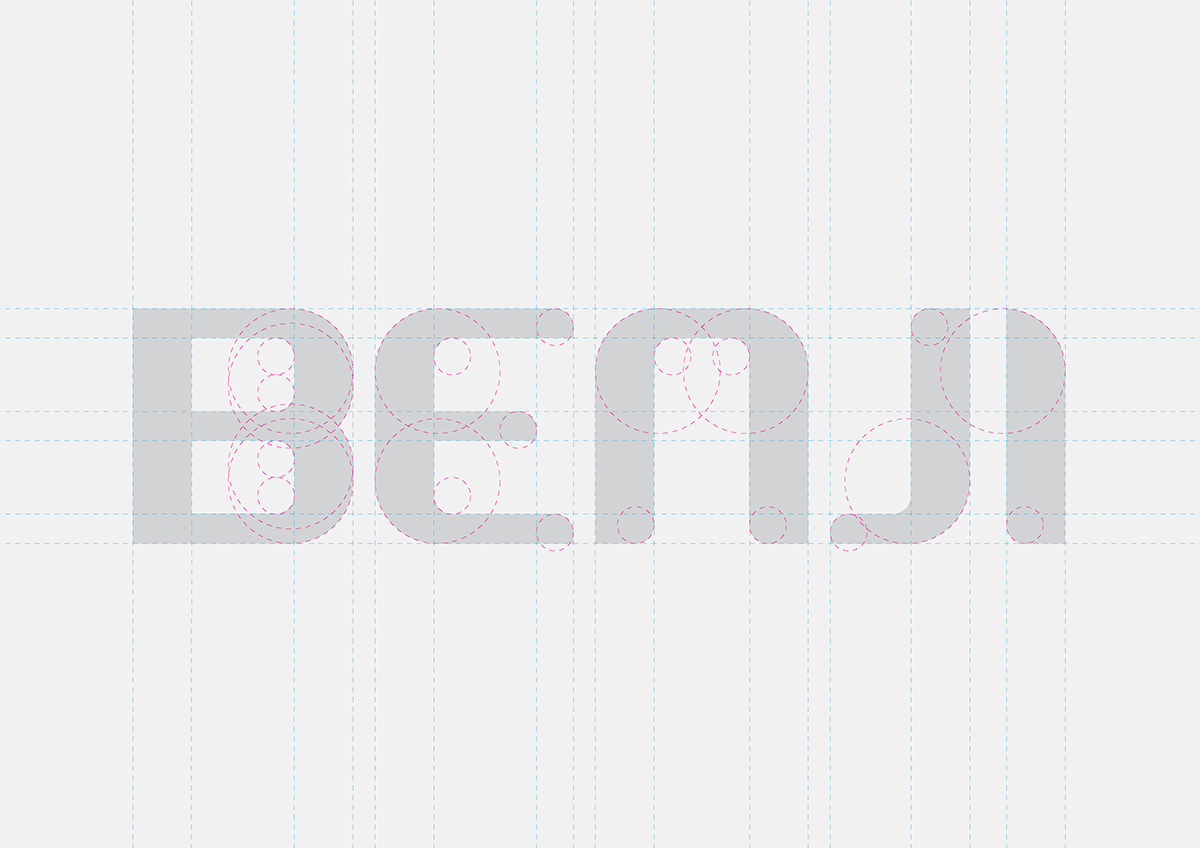 benji balazs circle line blue pink magenta cyan grey silver logo graphic letter lettering Work 