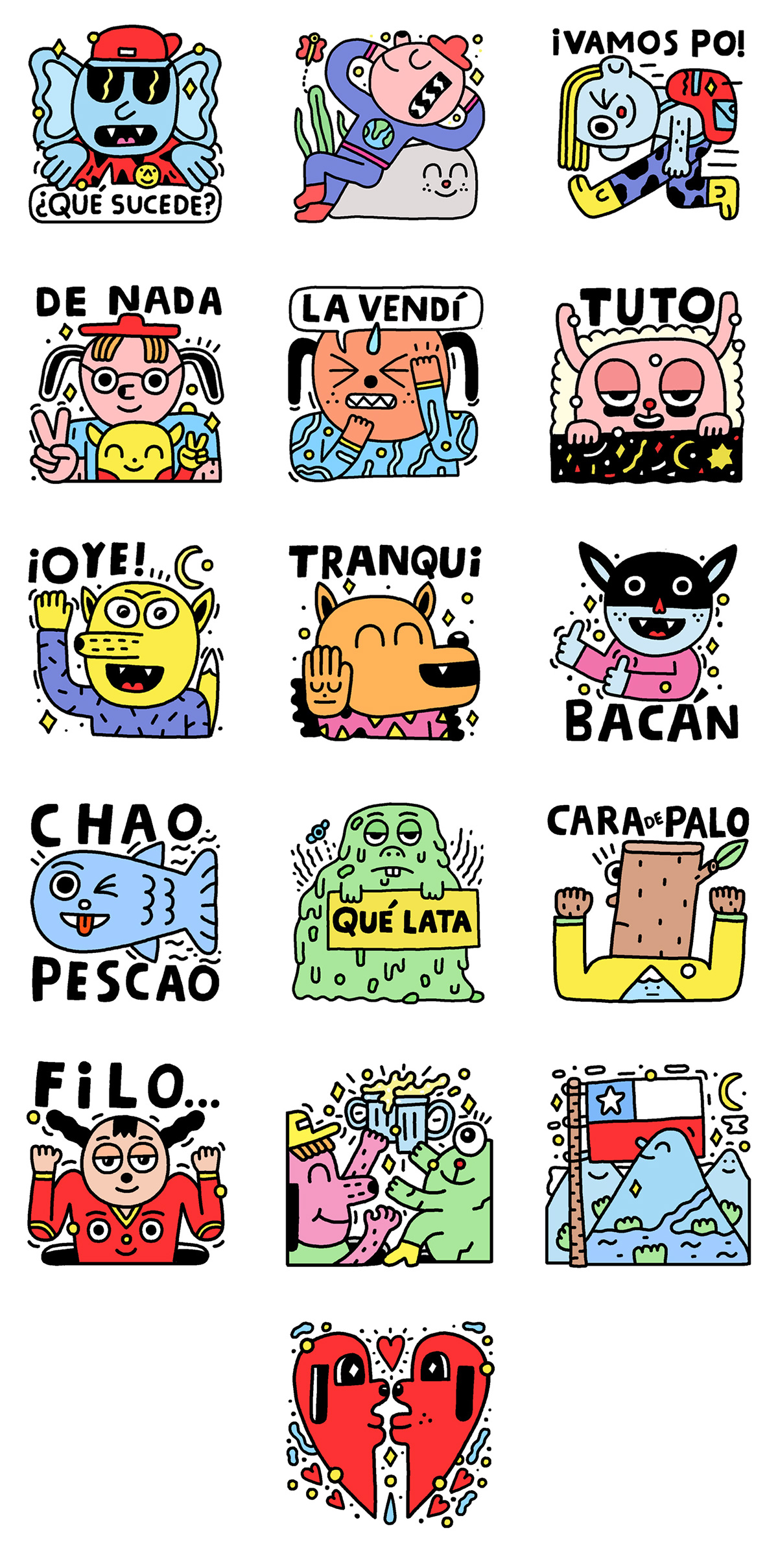 sticker stickers Emoticon facebook emoticons app Emoji mobile sticker pack chile