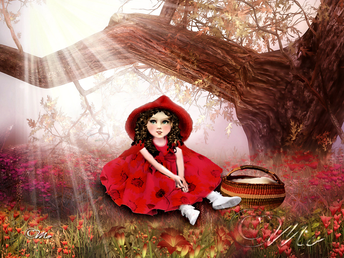 Red riding hood digital painting