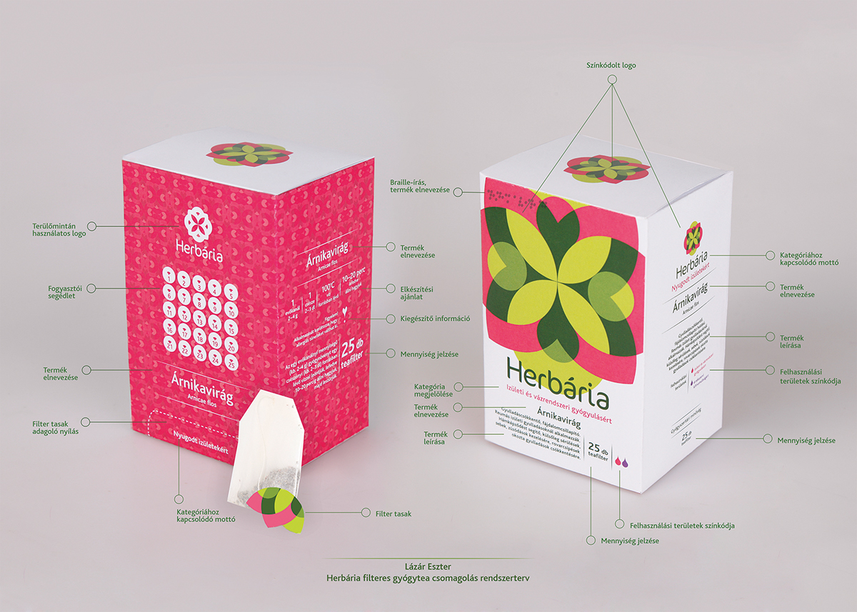 herbal tea packaking logo design