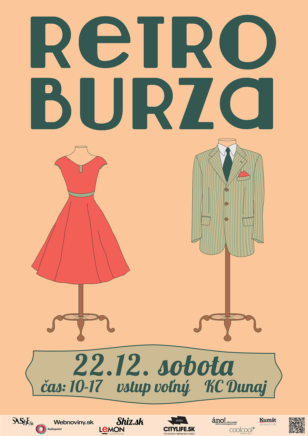 Retro burza  market poster