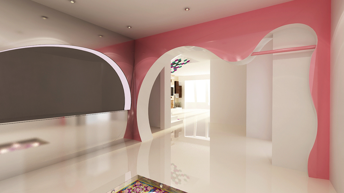 3D 3d design Karim Rashid livingroom living Interior decore