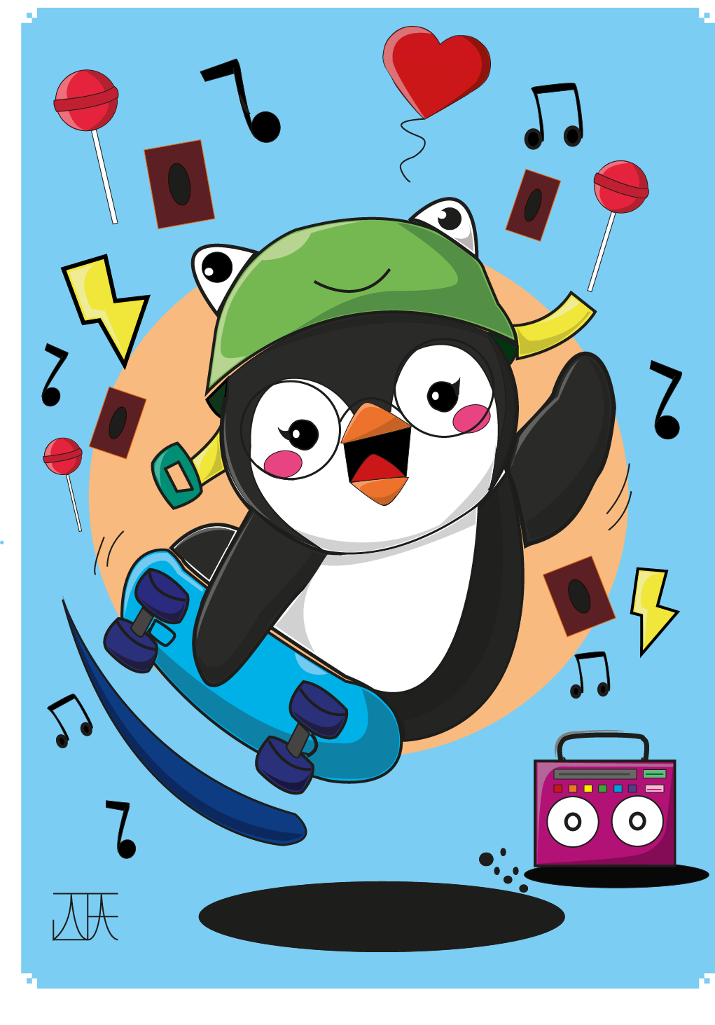 Estampa Pinguim blusa artedigital Ilustração arte design gráfico personalizado