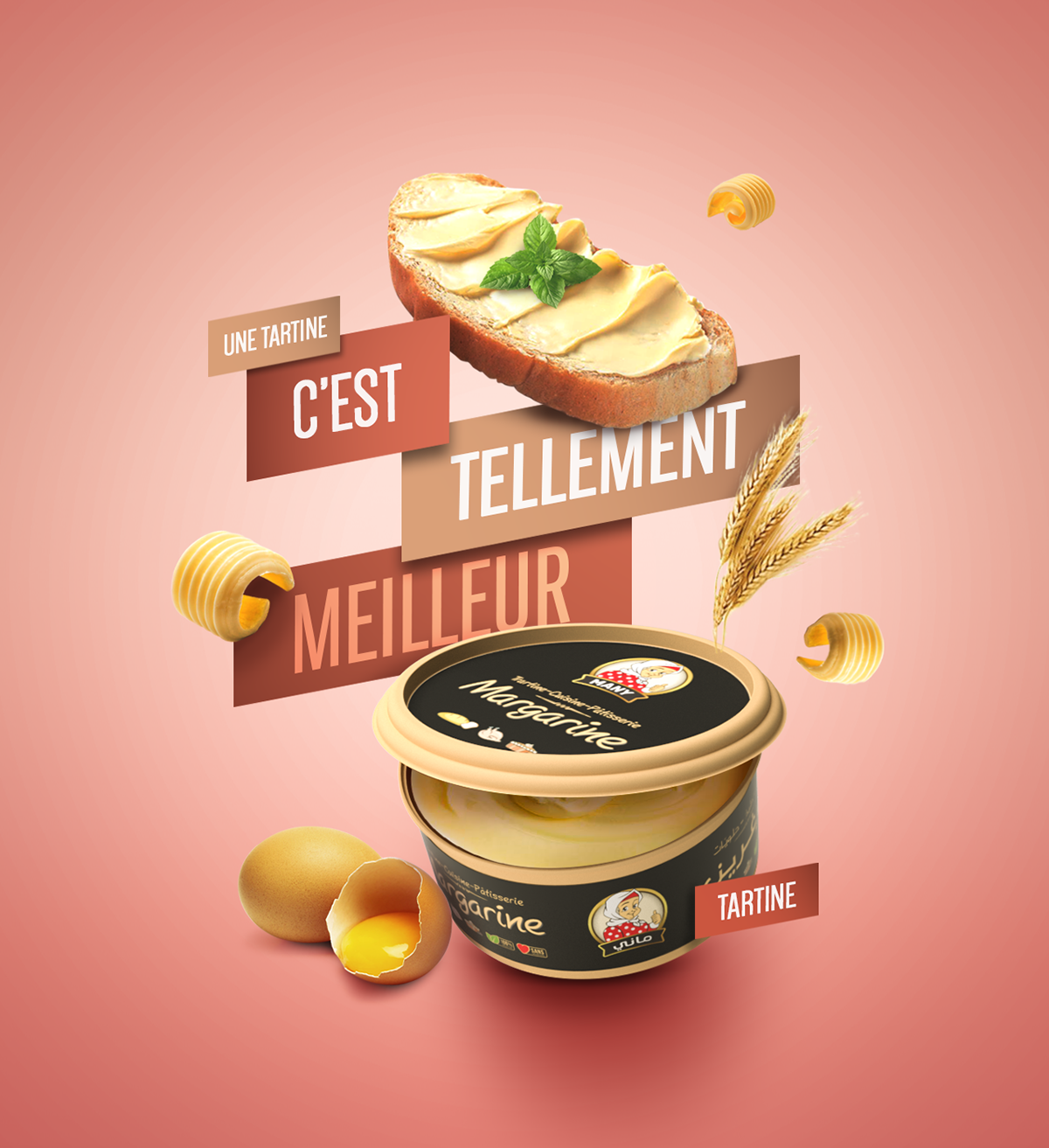 margarine many butter affiche ads Food  publicité design Algeria algiers