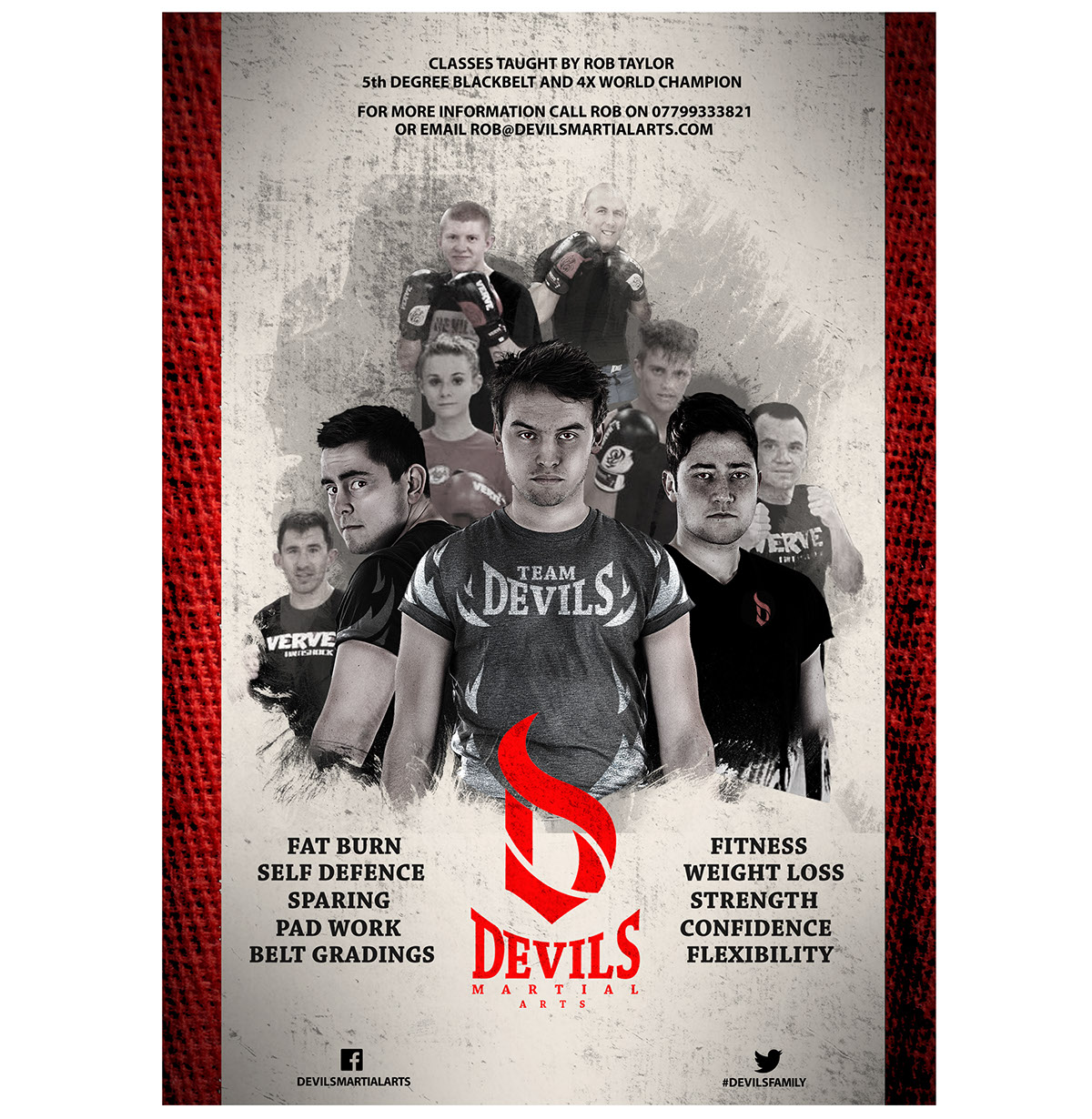devil  devils martial arts brand fight team fire logo poster kit Catalogue kick Boxing korean