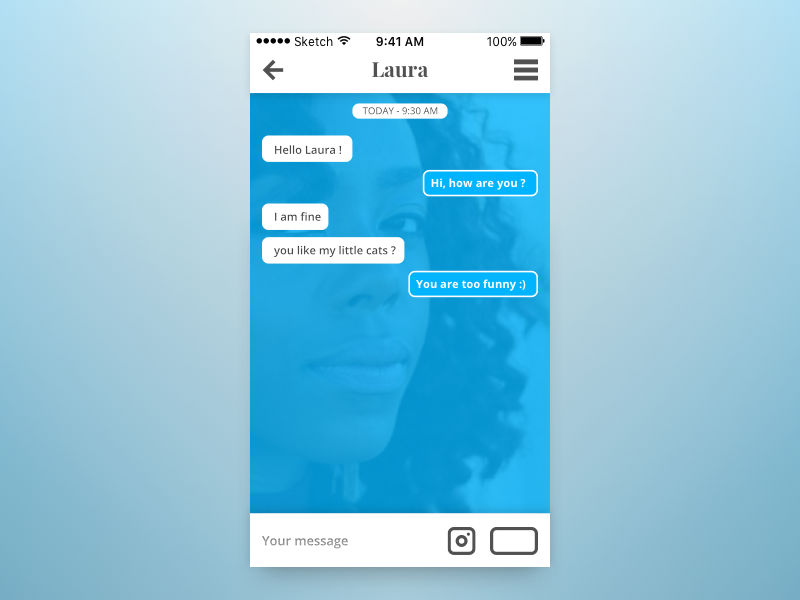 Interface UI messaging Chat