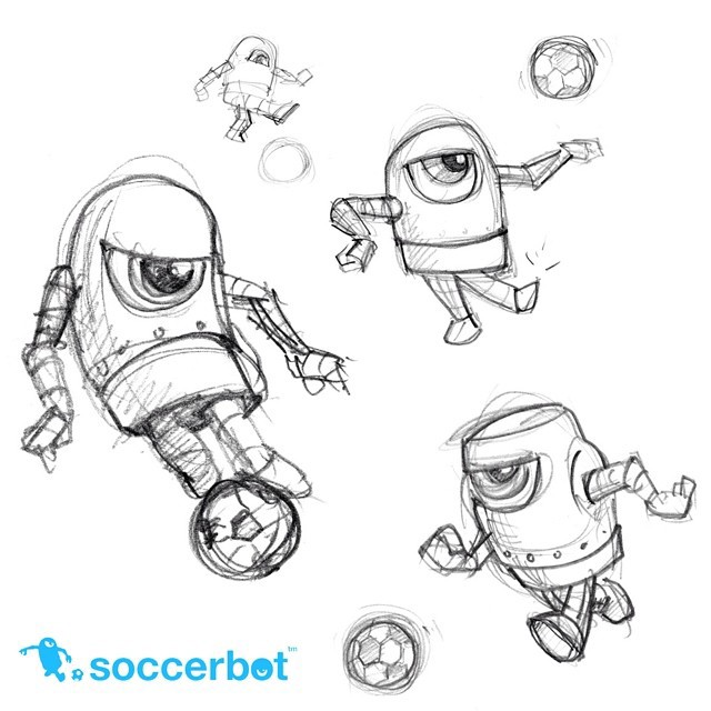 soccer robot Futbol Maya modo keyshot Sketchbot