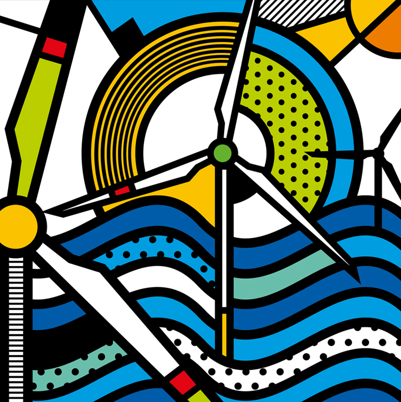 Best of Collection illustrations Pop Art geometric abstract mike karolos Greece smirap vector