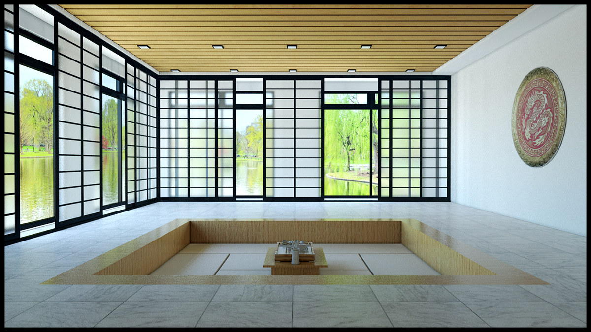 Architectural Visualisation Chinese Tea Room On Behance Architectural Visualisation Chinese Tea Room On Behance
