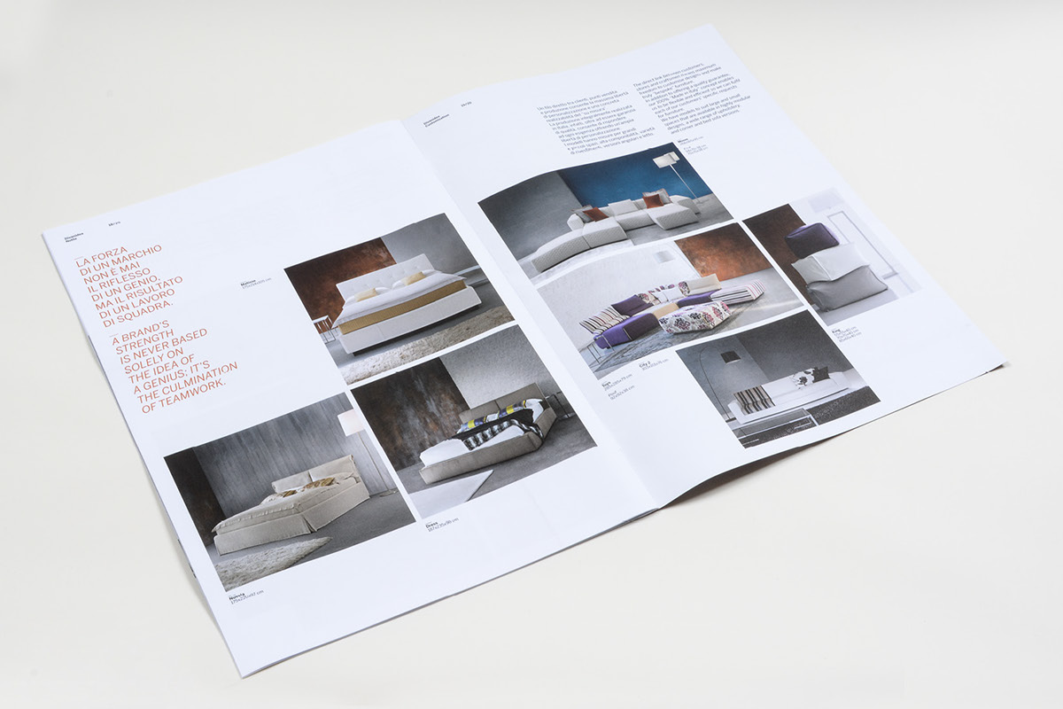 corporate sofa magazine Catalogue editorial divanidea Treviso metodo