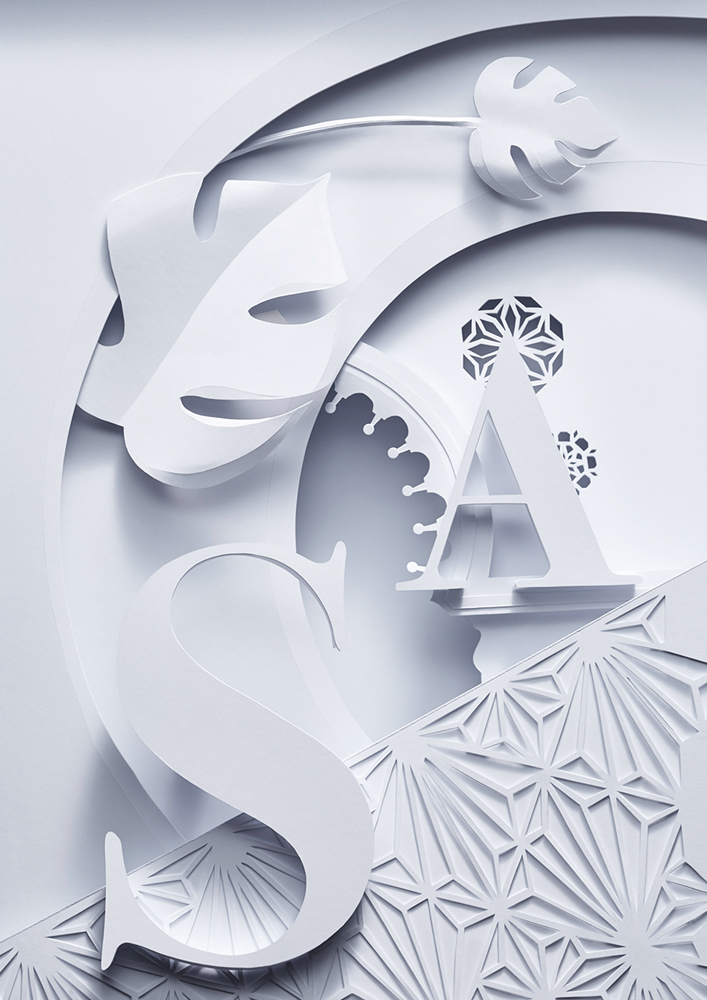 lettering setdesign paperart papercutting graphicdesign paper Project winter White crafts  