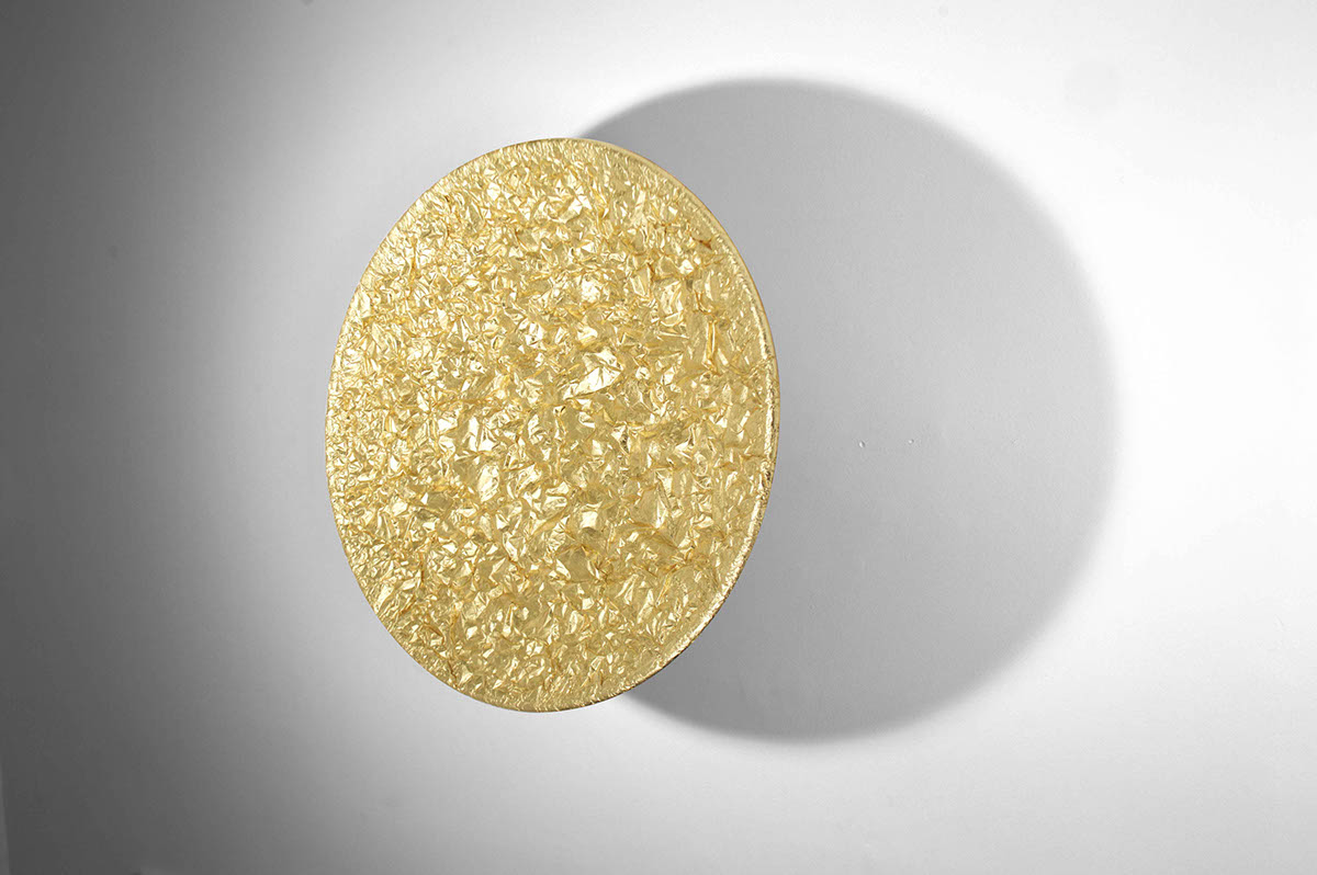 light optics craft gold art design sculpture gilding foil