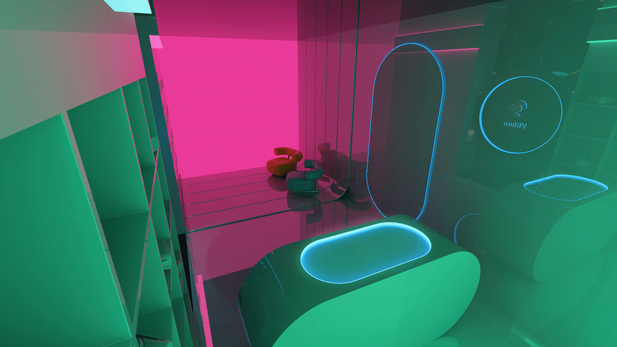 vr Cyberpunk neons lighting room gameroom VirtualReality
