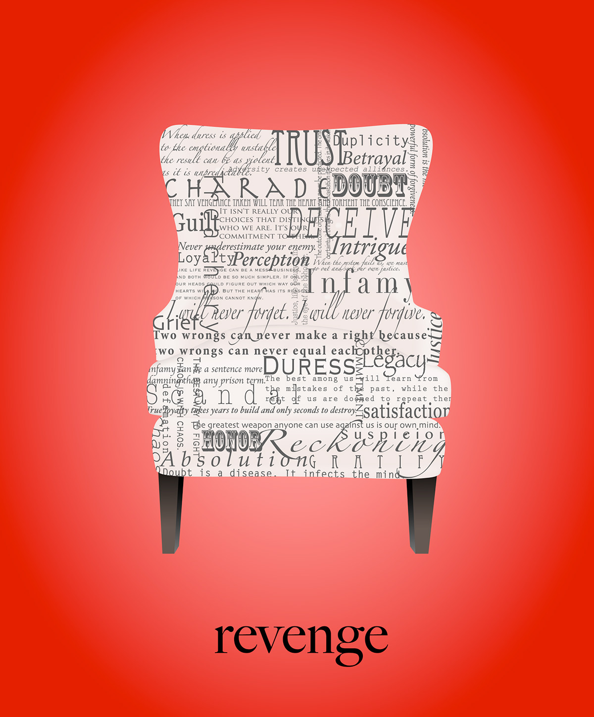 revenge  chair type ABC tv Show minimalist poster