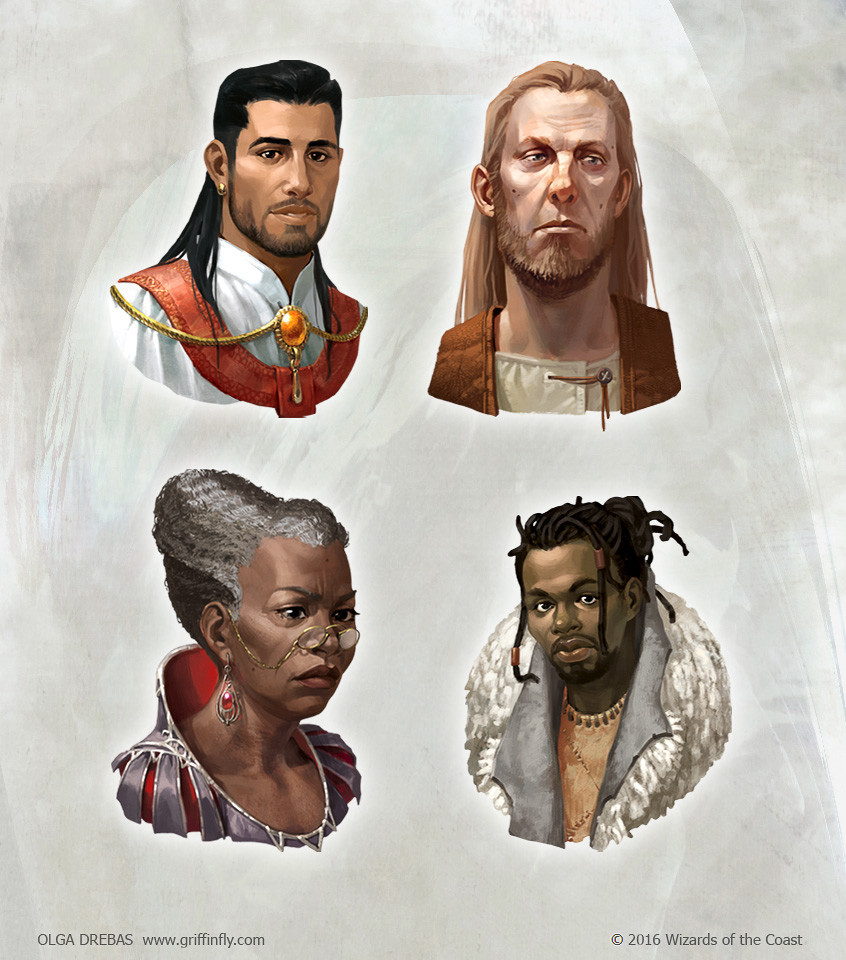 Character painting   book tabletop D&D fantasy characters