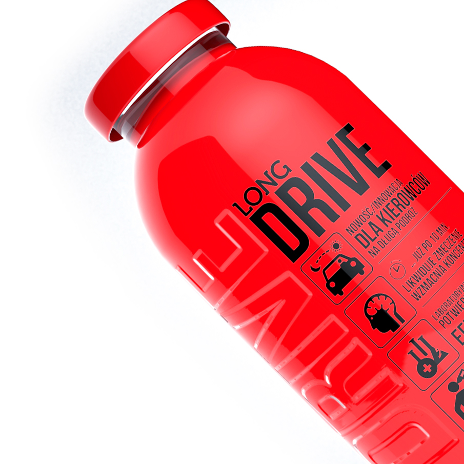 bottle design Packaging drink energy drink drive drivers long road trip