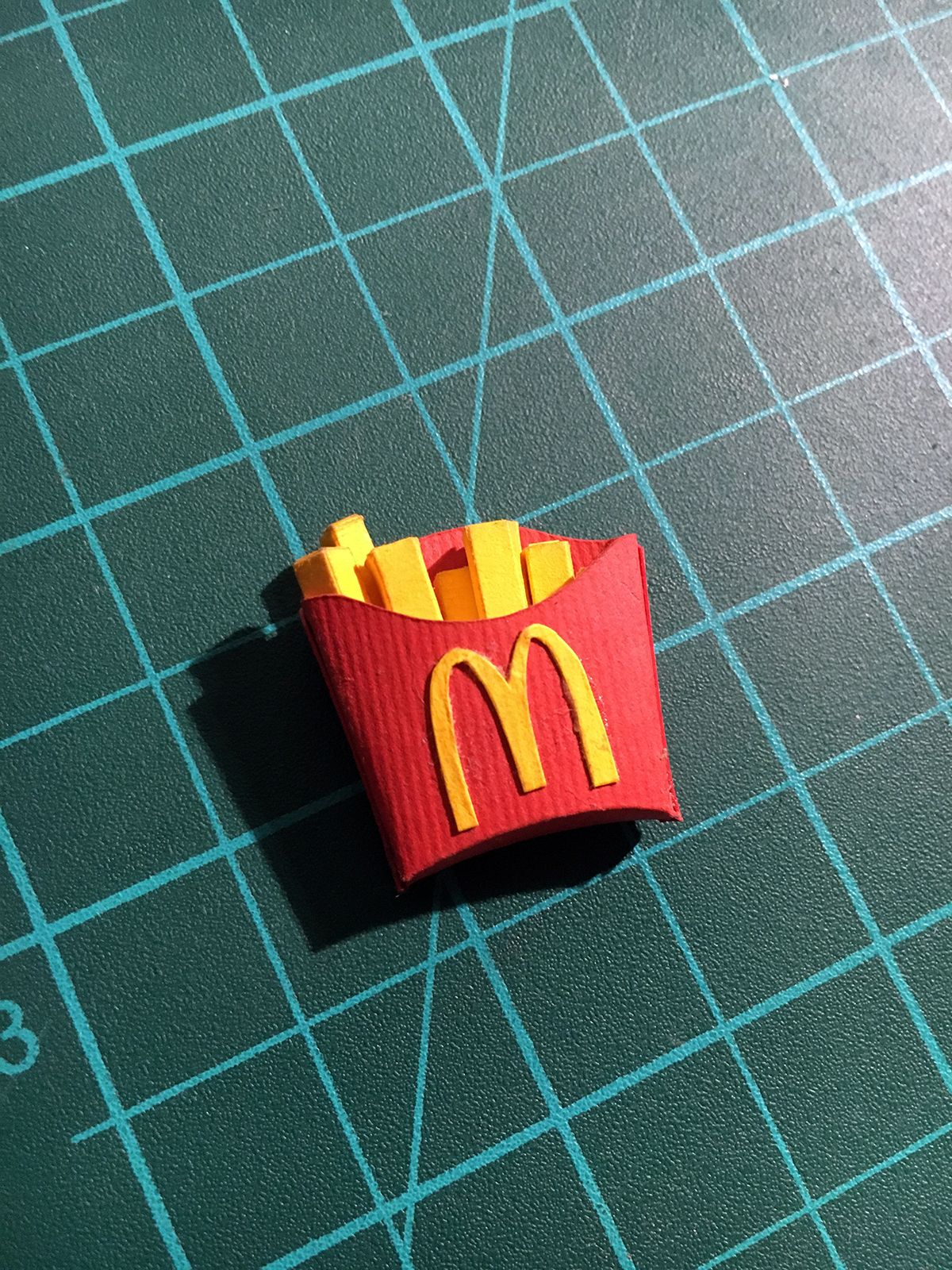 McDonalds Fries 3D paper red yellow