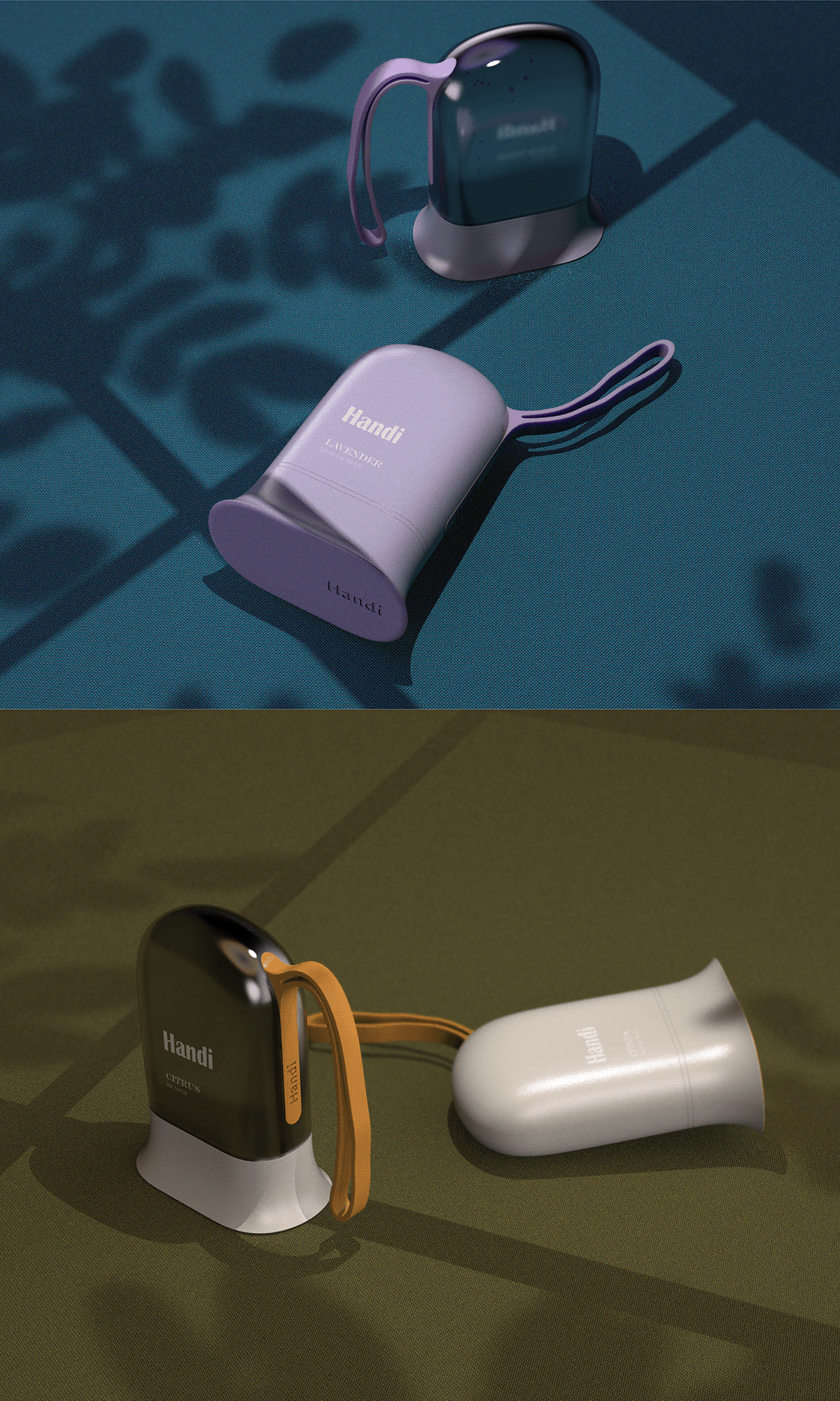 branding  cmf COVid designer industrial design  keyshot Packaging personal care product sanitizer