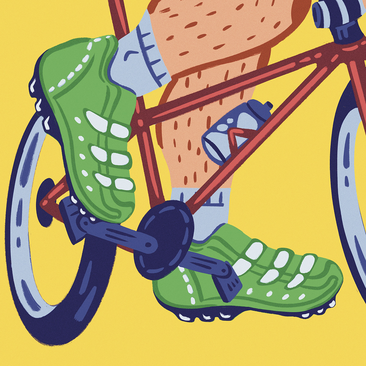 cartoon digital illustration Procreate ILLUSTRATION  Digital Art  artwork Drawing  Character design  Bike Cycling