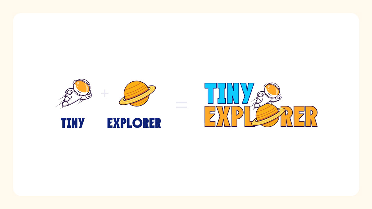 branding  explorer kids kids brand logo Tiny