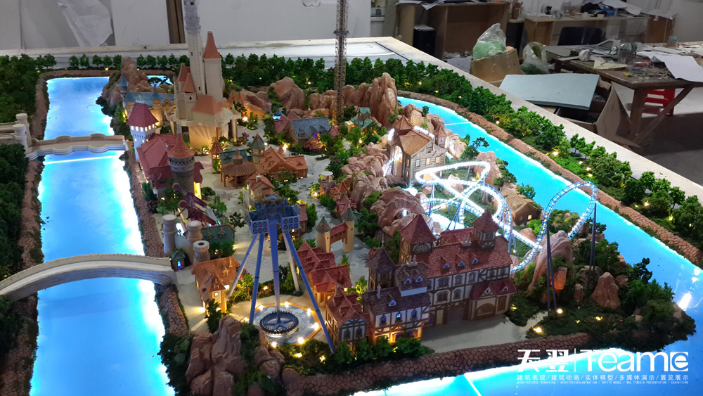 scale model 3D Visualization phsical model Theme Park