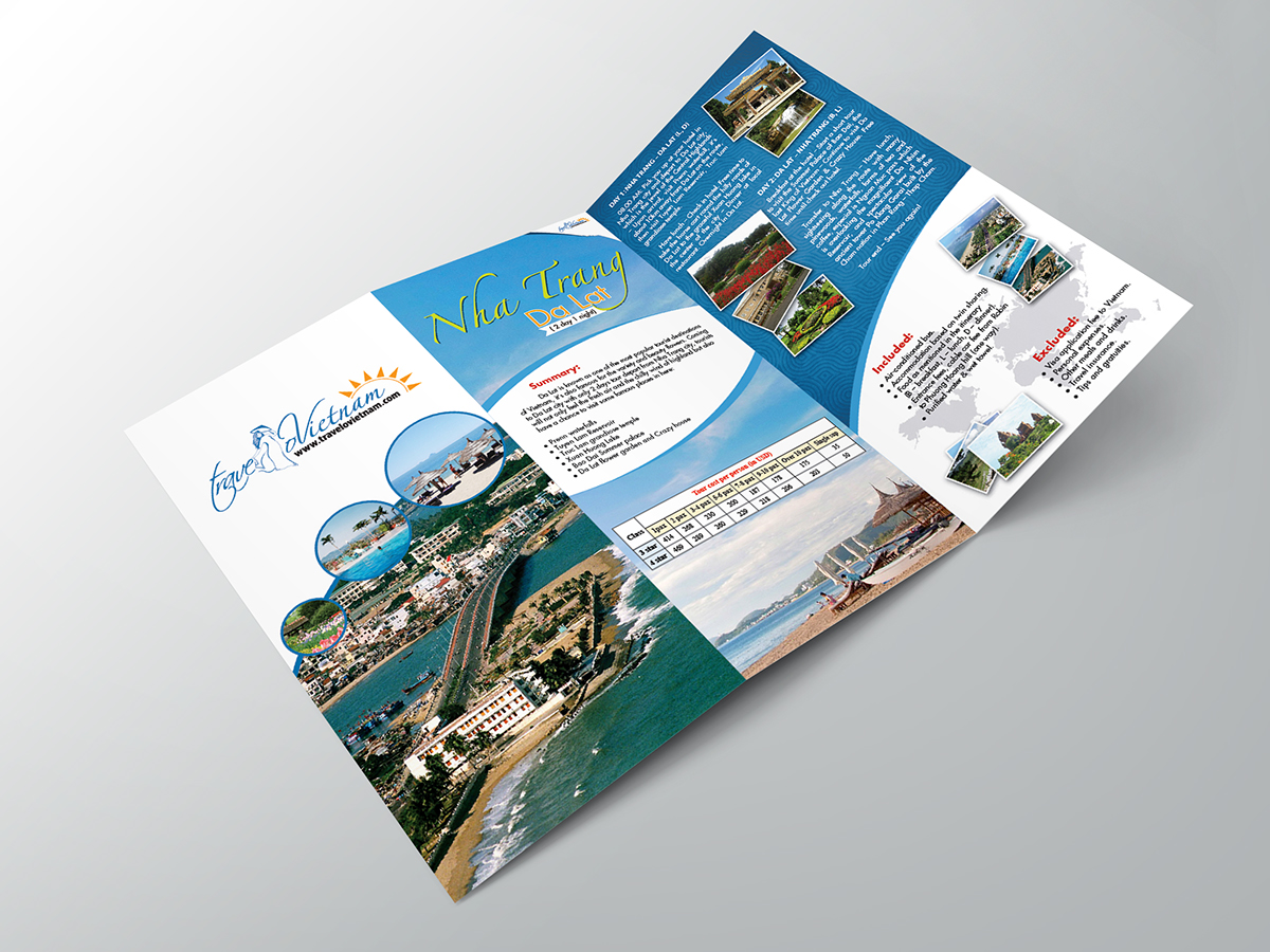 brochure design Fold Brochure travel design Printing