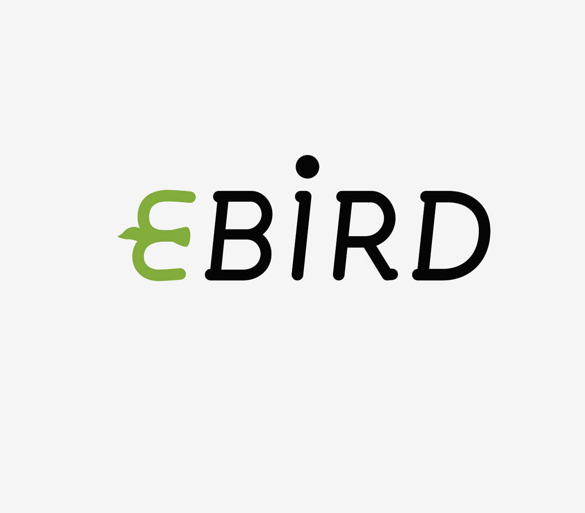 eBird bird Fly Environnement protection logo design minimalist head green black White birdy