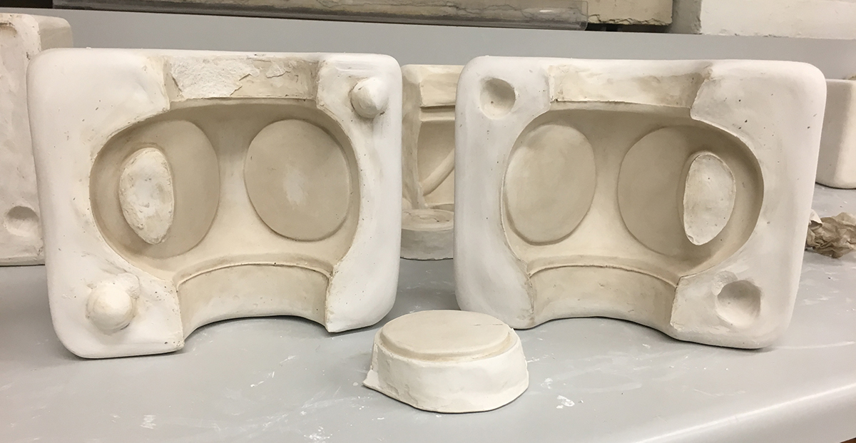 slipcast cup design glaze geometric circle square mold Production ceramics 