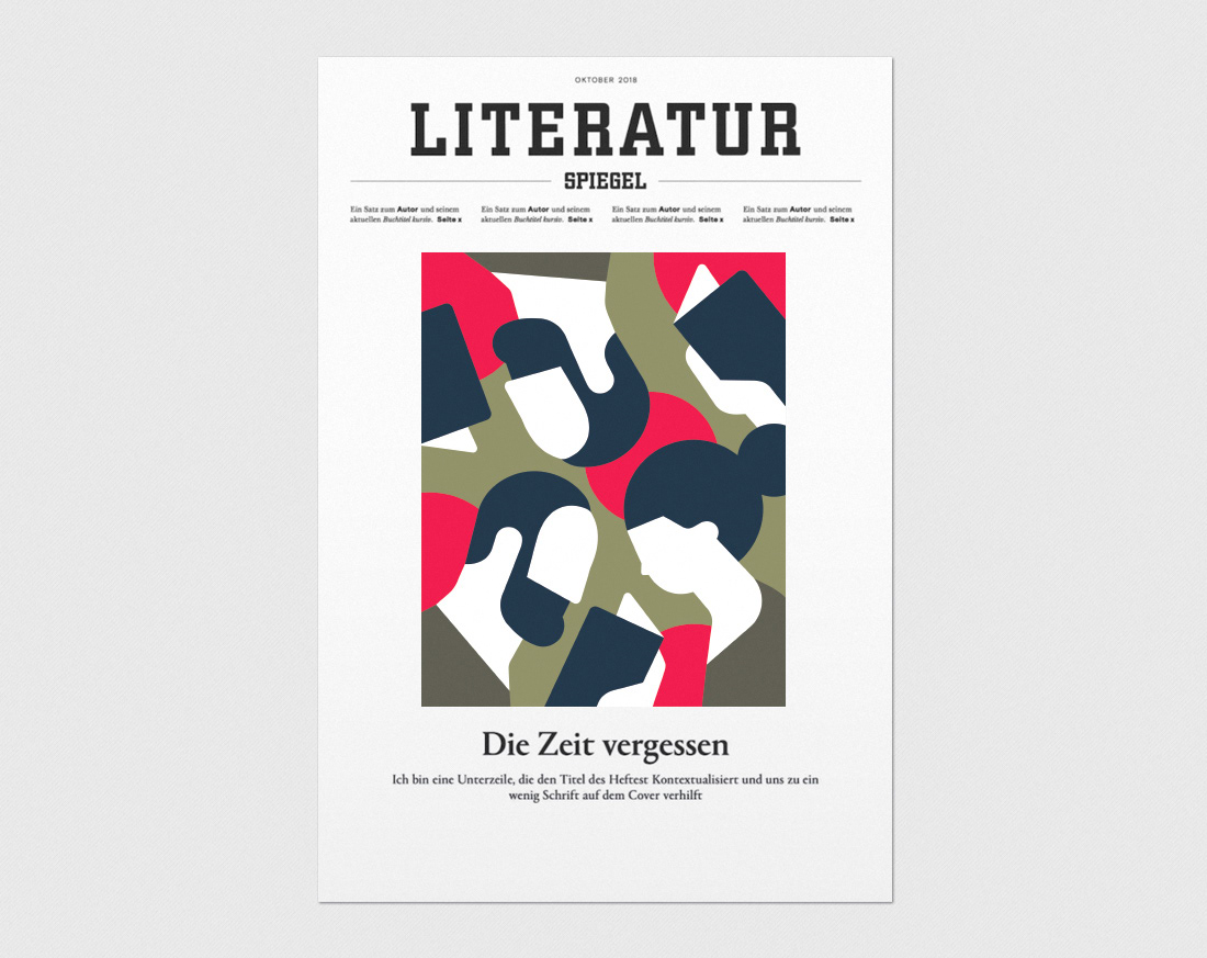 cover illustration Der Spiegel Editorial Illustration cover magazine camo flat design ILLUSTRATION  colours Literatur