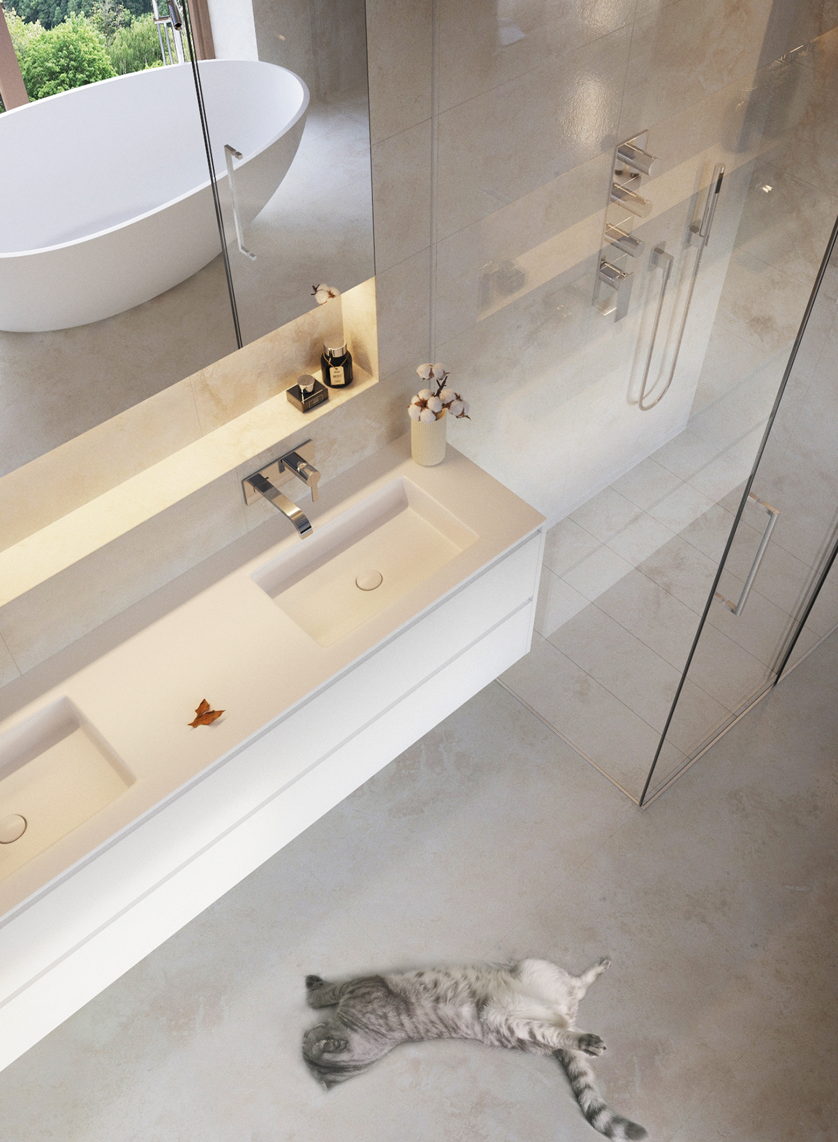 interiors bathroom coronarenderer decor bath design interiordesign