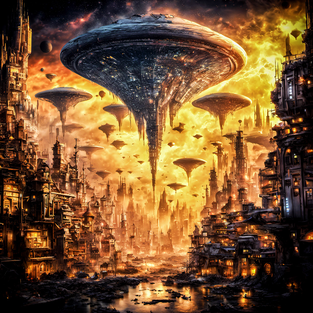fantasy Digital Art  concept Alien City