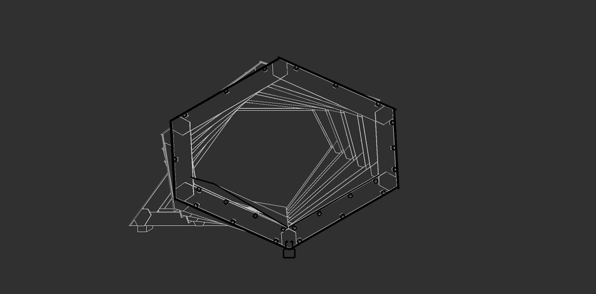 caja juguetes juego niños Pabellón construccion modulo diseño parametrico tunel tunnel module parametric construction pavillion ARQU3811