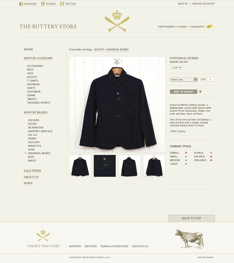 buttery Clothing brand boutique logo Web