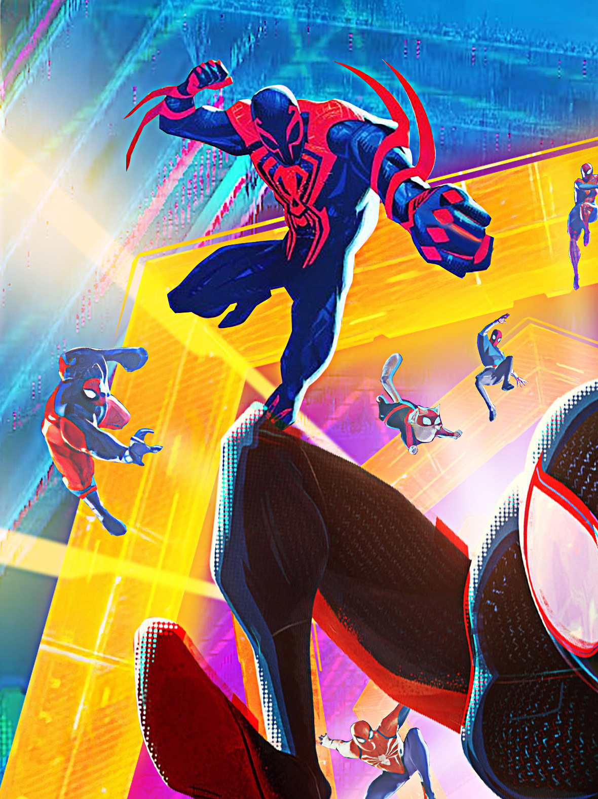 spider-man spiderman SuperHero marvel comics spiderverse concept across the spider-verse