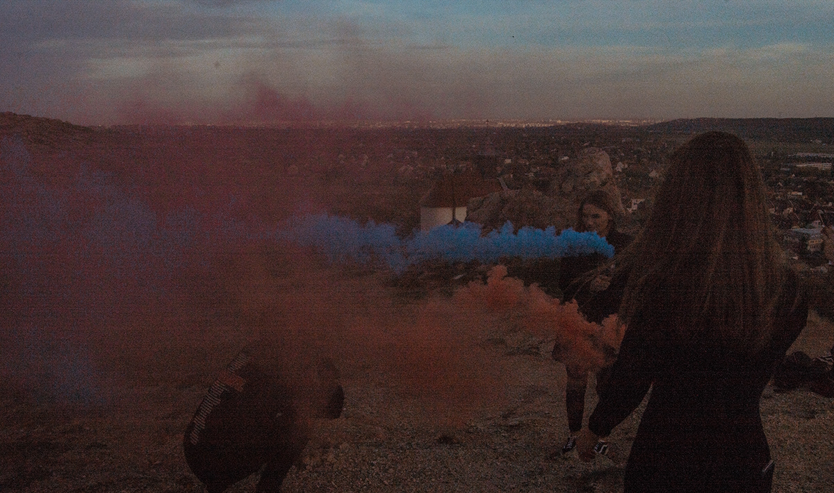 godislove Photography  smokebombs budapest budaörs noise feeling portait dark people