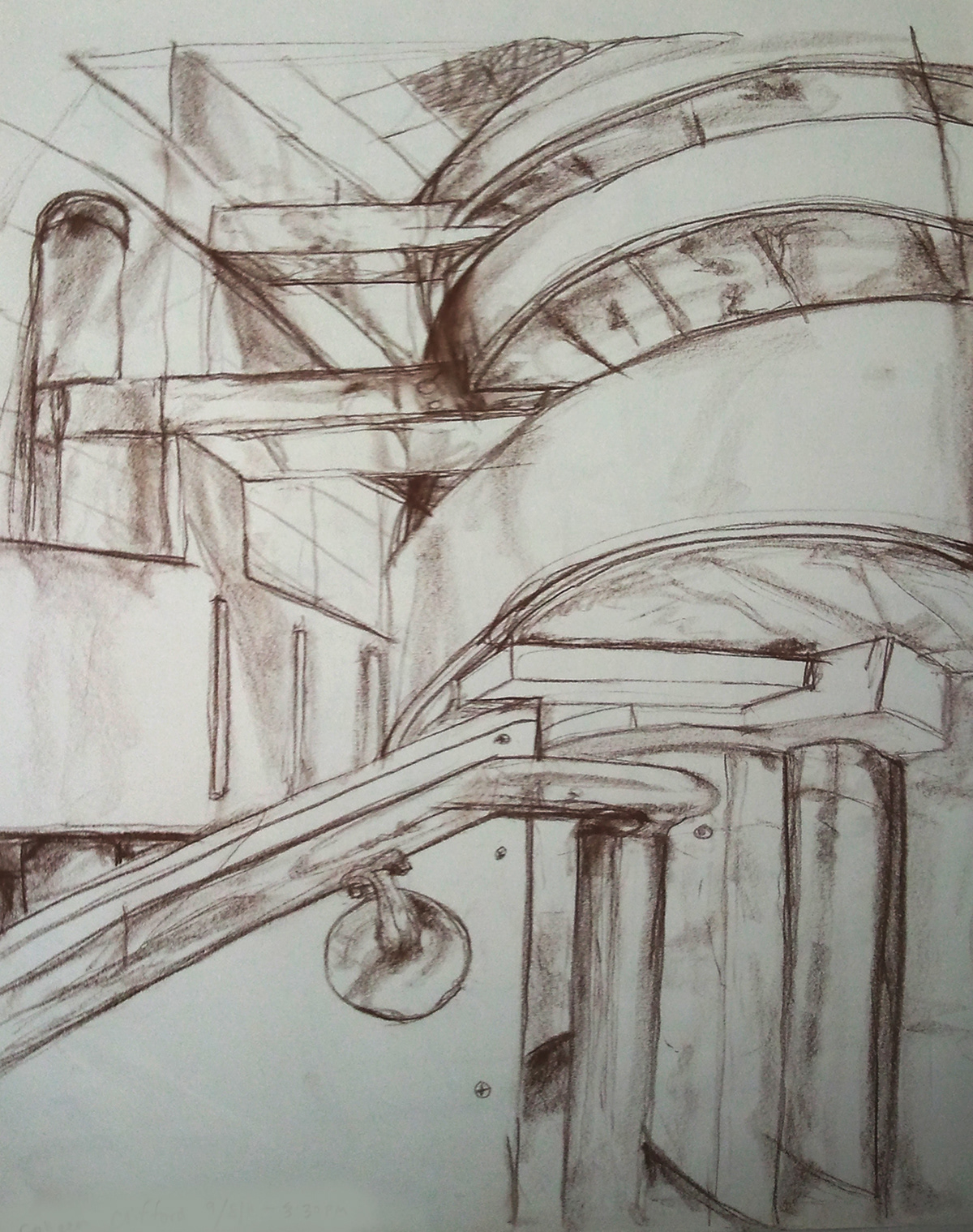 Carnegie Mellon CMU Carnegie Art Museum colleen clifford Colleen Clifford Margaret Morrison CFA Building Gates Center chalk pastel chaulk pastel watercolor Architectural Drawing Architectural perspective Constructed Perspective
