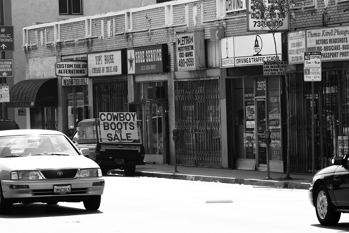 Koreatown Los Angeles Spool black and white