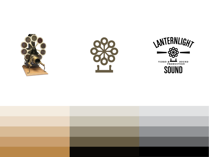 Logo Design  lantern  magic  Illustration  branding  brand  film  Music black and white