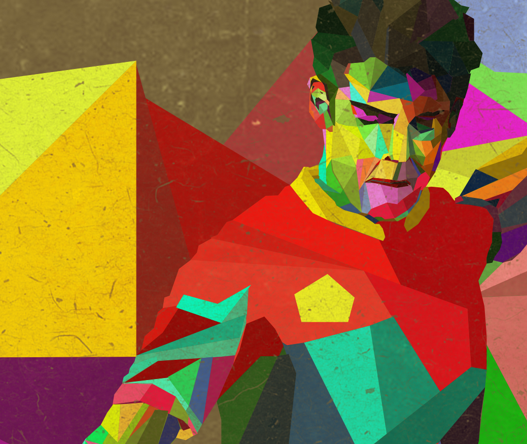 football player Mohannad Shabana sketch color experimental egypt colours kaka Brazilian Player shapes triangle ball Flying